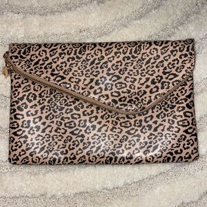 Cheetah Crossbody Purse with Gold Chain